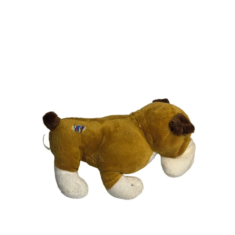 Webkinz Ganz Bulldog HM126 Plush Animal‎ Brow/White Stuffed Dog NO CODE Retired